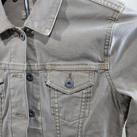 Levi’s Khaki Beige Trucker‎ Jacket – Size M - Picture 3 of 10